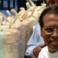 Sri Lankan president Maithripala Sirisena walks past seized cocaine in Colombo on April 1, 2019. Sirisena has called for the restoration of the death penalty for serious drug crimes