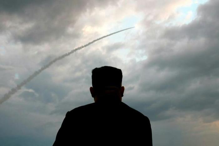 This screen grab image taken from North Korean broadcaster KCTV shows Kim Jong Un watching the launch of a ballistic missile at an unknown location in North Korea early on July 31, 2019 -- he observed another test on August 10