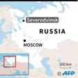 Map of Russia locating explosion in Severodvinsk.