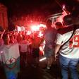 Earlier celebrations were marred by street clashes and pillaging