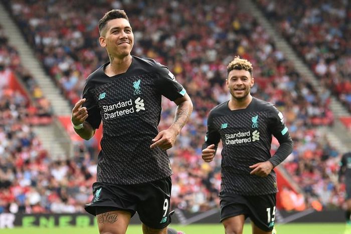 Liverpool's Roberto Firmino celebrates scoring in the win at Southampton
