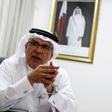 The Qatari envoy to the Gaza Strip, Mohammed al-Emadi, speaks during an interview in his office with AFP in Gaza City