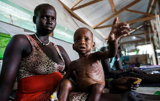 Millions of people are facing severe hunger in South Sudan as a result of the country's disastrous civil war