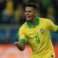 Brazil's Gabriel Jesus celebrates after scoring his penalty to defeat Paraguay in the penalty shoot-out during their Copa America quarter-final match at the Gremio Arena in Porto Alegre, Brazil