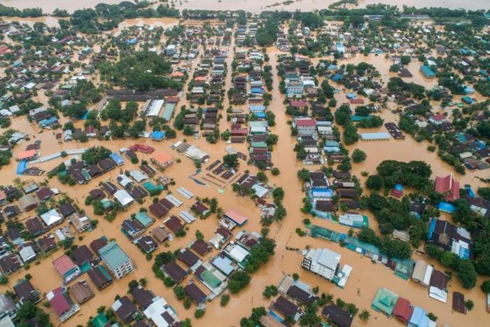 Floodwaters have submerged more than 4,000 houses in Myanmar's Mon state