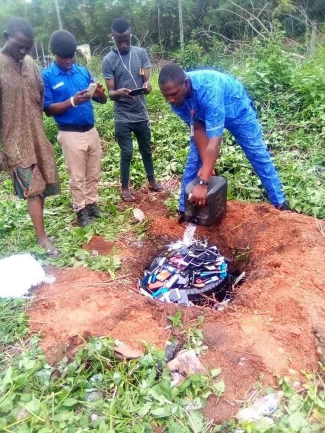Polytechnic burns phones seized from students during exams