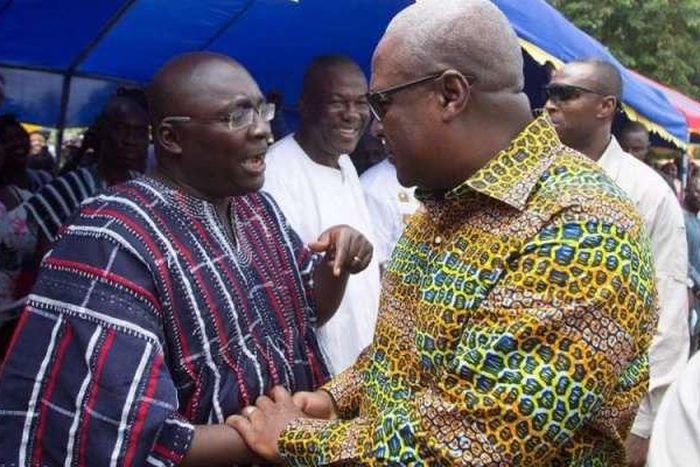 Vice-President Mahamudu Bawumia with John Mahama