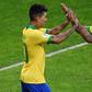 Roberto Firmino (left) and Gabriel Jesus celebrate their goals that sent Brazil into the Copa America final at arch rivals Argentina's expense