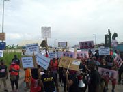Group demonstrate over kidnapped Taadi girls