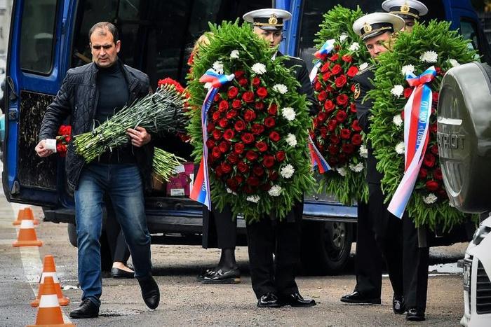 The funeral is being held in Saint Petersburg amid tight security