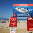 Swim and surf at your own risk, the sign at the entrance to Newcomb Hollow Beach warns