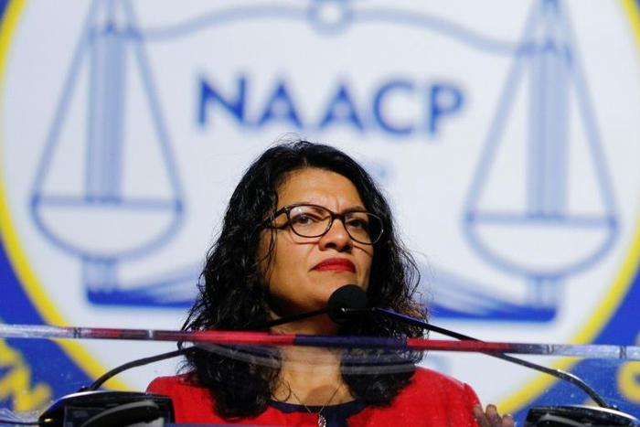 US congresswoman Rashida Tlaib -- seen here in July 2019 -- is of Palestinian descent