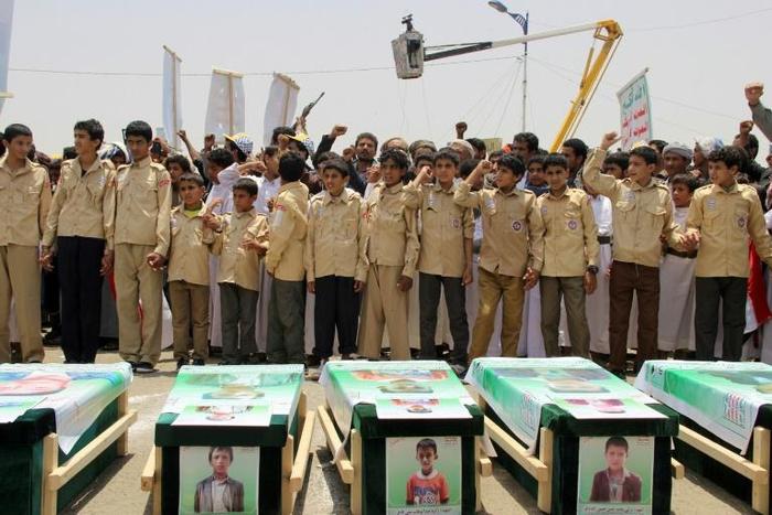 Forty children were among 51 people killed in a Saudi-led coalition air strike on a bus in rebel-held northern Yemen in August 2018