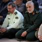 Iranian Major General in the Islamic Revolutionary Guard Corps (IRGC) Qasem Soleimani (C) is on a UN sanctions blacklist that the United States says must be updated to be properly enforced