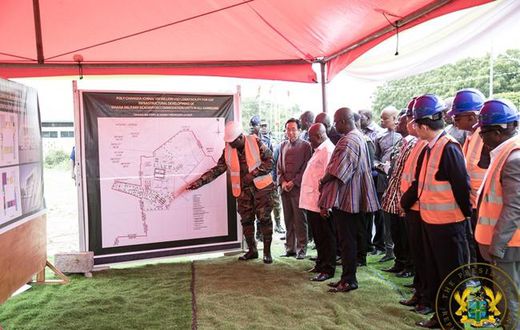 Nana Addo cuts sod