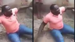 Angry residents flog the libido out of a macho man who was caught trying to rape his brother’s wife (video)