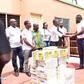 Assistant Headmaster, Mr. Adufuli expresses gratitude to ARC’s Marketing Manager Anthony Asamoah after the presentation. Looking on are the Centre Manager Olivia Torpey (right) and other officials from ARC and the school.