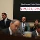 US Democrats have nearly reached a deal with the Trump administration to raise the debt ceiling, allowing the government to avoid a disastrous default, sources close to the negotiations have said; a glance at the clock that shows the figure of current ...