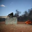 Fighters of Jaysh al-Izza, a formerly US-backed Syrian rebel group active in northern Hama province and parts of Idlib, take part in a military show near the Bab al-Hawa crossing between Idlib province and Turkey on July 18, 2019. The Syrian government...