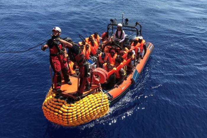 Those rescued on Monday are all male, mostly Sudanese, and include 29 minors and two boys aged five and 12
