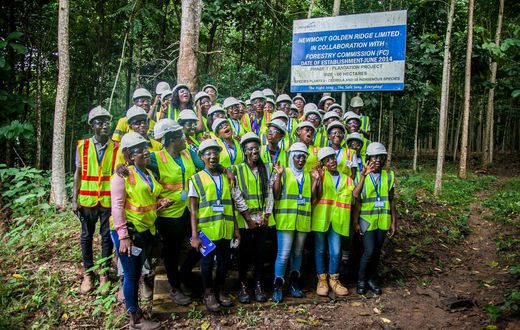 Participants at Akyem's Reforestation project