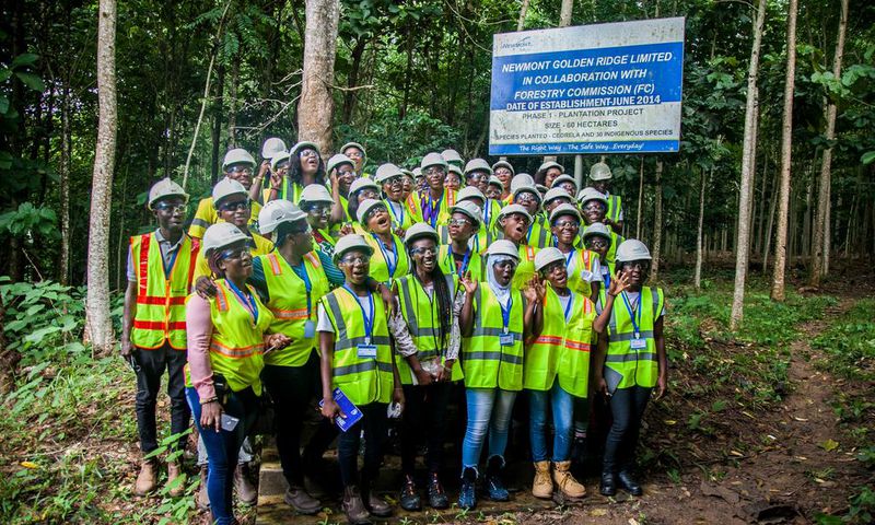 Participants at Akyem's Reforestation project
