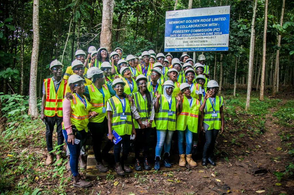 Participants at Akyem's Reforestation project