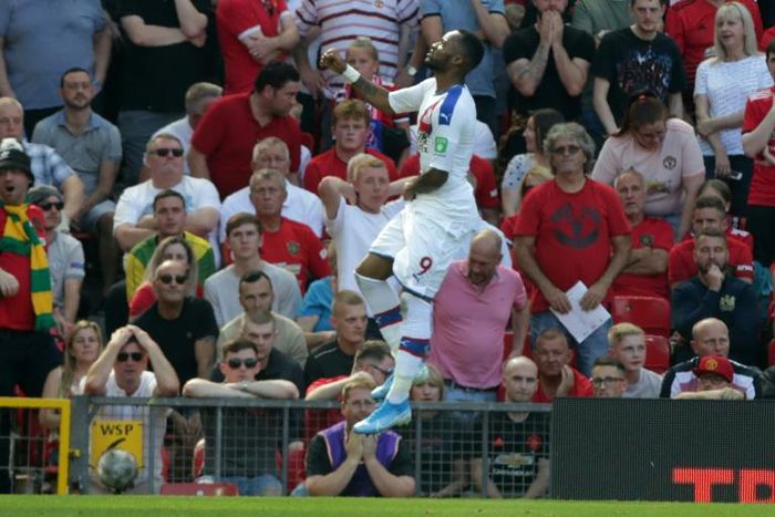 Air Jordan: Jordan Ayew celebrates his shock opening goal for Crystal Palace at Manchester United