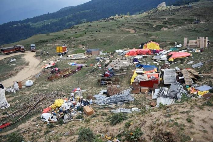 The weddings drew widespread attention in India after photos showed the picturesque venue littered with rotting flowers, food and other garbage