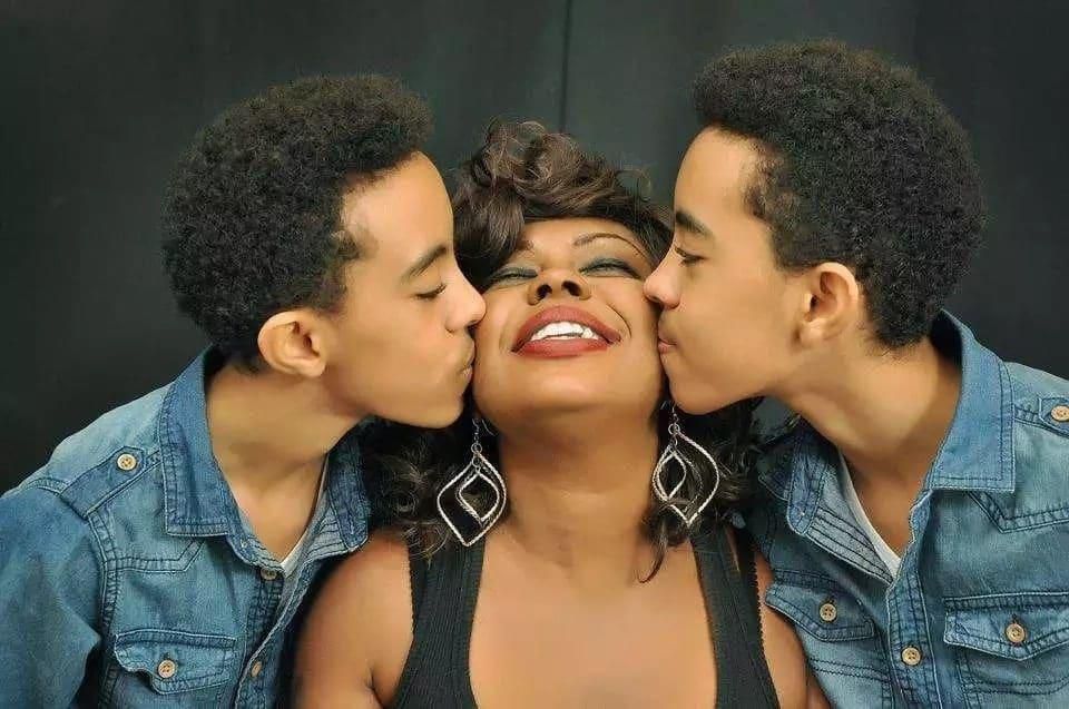 Afia Schwarzenegger and sons
