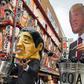 Protesters wearing masks of world leaders including Japan's Prime Minister Shinzo Abe and US President Donald Trump demonstrate against climate change at the G20 summit in Osaka