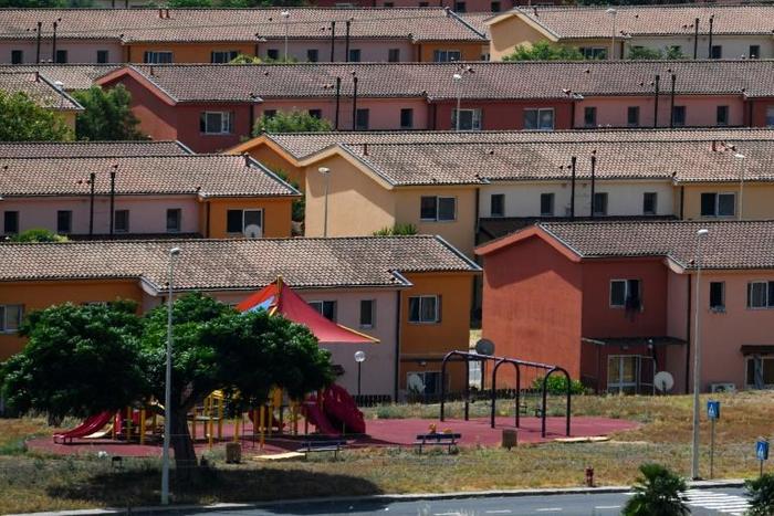 The Mineo migrant reception centre in Sicily used an old US military housing complex that still retains airs of an American suburb