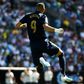 Karim Benzema celebrated opening the scoring for Real Madrid against Celta Vigo
