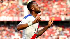 Jordan Ayew scored Crystal Palaces' first goal against ManUnited
