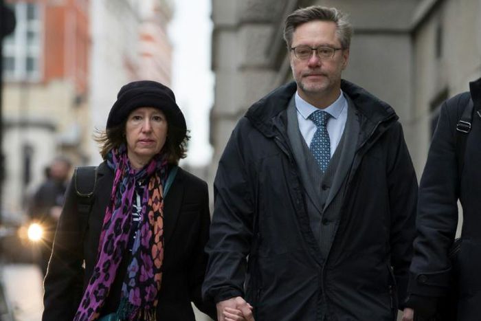 British Sally Lane (L) and Canadian John Letts (R), parents of Jack Letts the Muslim convert known as "Jihadi Jack", were convicted in a UK court in June of funding terrorism by sending him a small amount of money during his time in Syria, but were spa...