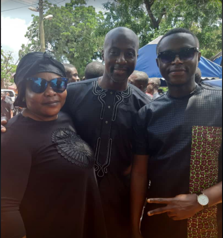 Mavis Amanor, Ibrahim Tanko and Eric Asiedu Boadi at Kofi Appiah's funeral