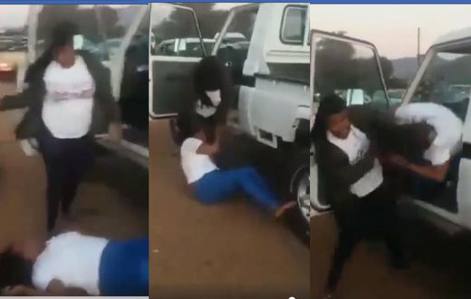 Angry wife beats up husband’s curvaceous side chick in the street like a stray dog (video)