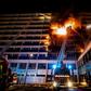 Around 100 firefighters battled the blaze for more than two hours