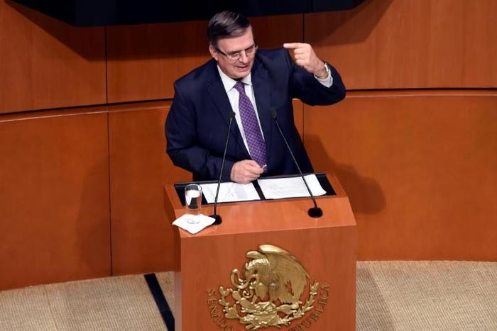 Mexican Foreign Minister Marcelo Ebrard, pictured on June 14, 2019, assured Congress he had not agreed to Trump's demand for a "safe third country agreement"