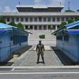 The border village of Panmunjom in the Demilitarised Zone divides the two Koreas