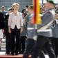 Annegret Kramp-Karrenbauer (left) has taken over from Ursula von der Leyen at the helm of Germany's defence ministry
