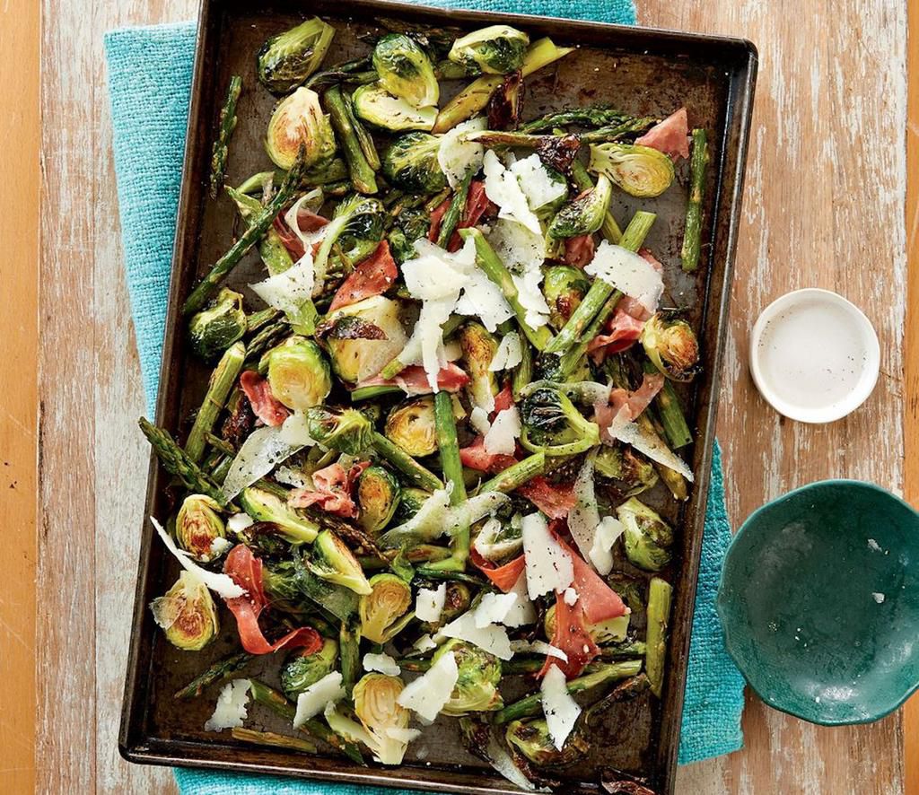 roasted vegetables and cheese