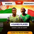AFCON 2019: Nigeria vs Madagascar