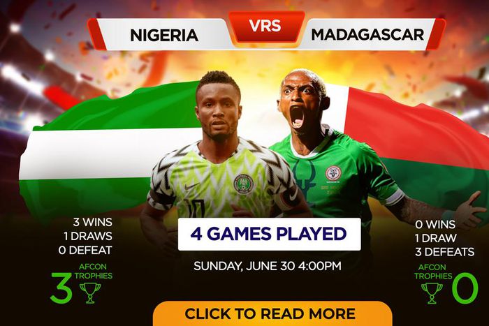 AFCON 2019: Nigeria vs Madagascar