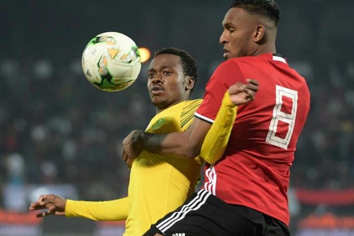 South Africa will rely heavily on Percy Tau (L) for goals at the Africa Cup of Nations in Egypt
