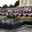 A Bradley Fighting Vehicle is seen as people gather for the "Salute to America" Fourth of July event with US President Donald Trump at the Lincoln Memorial on the National Mall in Washington, DC