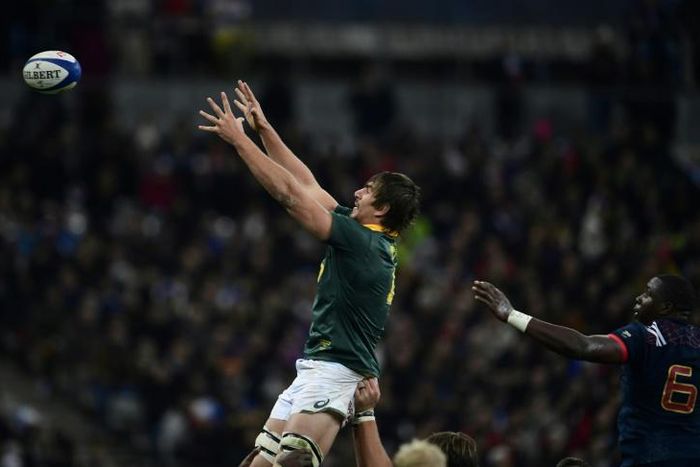 Lock Eben Etzebeth denied pointing a gun at a man outside a bar and was included in South Africa's World Cup squad