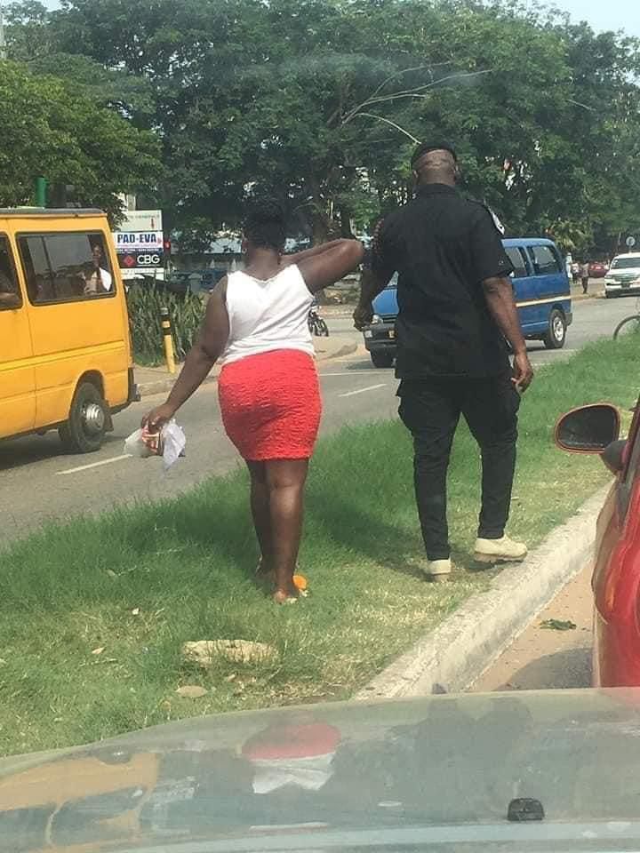 Woman made to pick litter after caught throwing rubbish on street