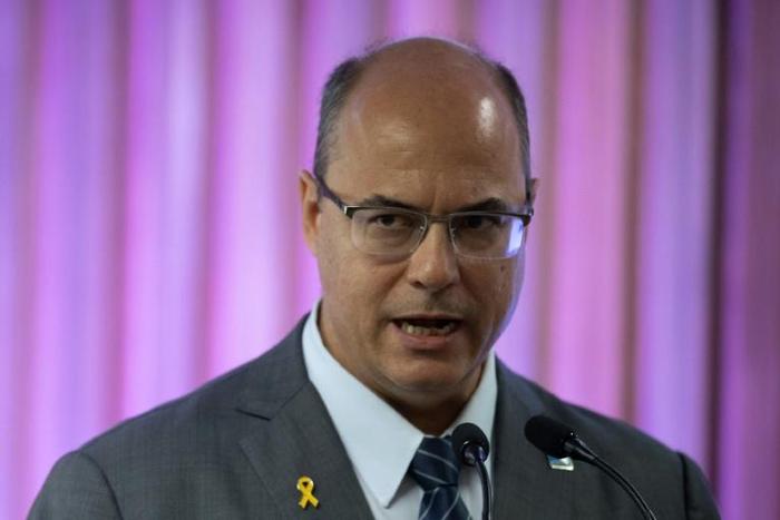 Rio de Janeiro's Governor Wilson Witzel (pictured May 2019), who presided over a record number of police killings in the first three months of his term, said that Rio residents were living in a "state of terrorism"