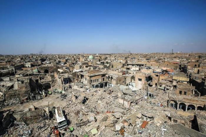 The old city in Mosul pictured in March 2018, after the Islamic State was pushed out some months earlier; the city has produced every Iraqi defence minister since 2003, including Monday's appointee General Najah al-Shemmari